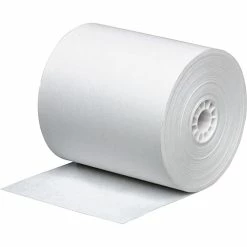 Paper, Single Ply Rolls, 2-1/4" X 150', Bond, 3/PK, White