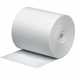 Paper Roll, Single Ply, Bond, 3" X 165', White