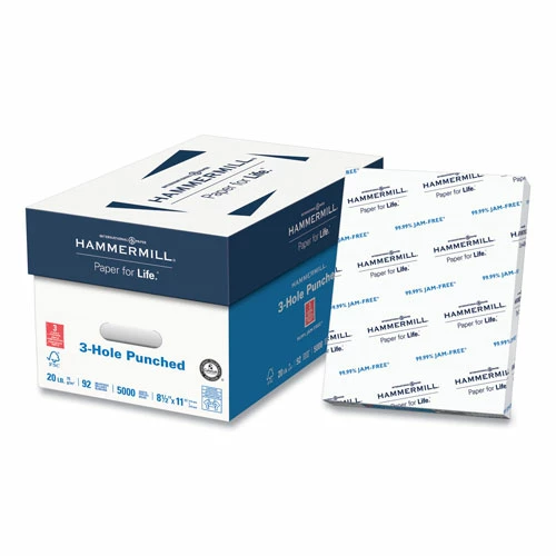 Copy Plus Print Paper, 92 Bright, 3-Hole, 20 Lb, 8.5 X 11, White, 500/Ream - Image 3