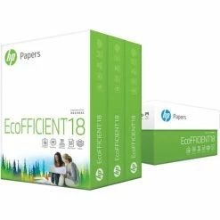 EcoFFICIENT 8.5x11 Copy & Multipurpose Paper, White, 92 Brightness, Letter, 8 1/2" X 11", 18 Lb Basis Weight, 3/Carton