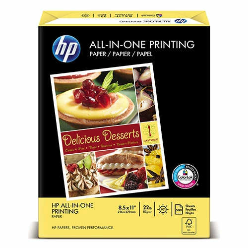 All-In-One22 Paper, 97 Bright, 22lb, Letter, White, 500 Sheets/Ream