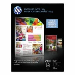 Color Laser Brochure Paper, 97 Brightness, 40lb, 8-1/2 X 11, White, 150 Shts/Pk