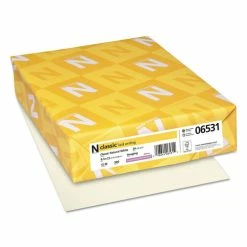 CLASSIC Laid Stationery, 24 Lb, 8.5 X 11, Classic Natural White, 500/Ream