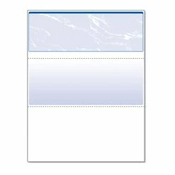 Security Business Checks, 11 Features, 8.5 X 11, Blue Marble Top, 500/Ream