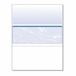 Standard Security Check, 11 Features, 8.5 X 11, Blue Marble Middle, 500/Ream