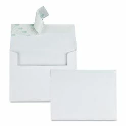 Greeting Card/Invitation Envelope, A-2, Square Flap, Redi-Strip Closure, 4.38 X 5.75, White, 100/Box