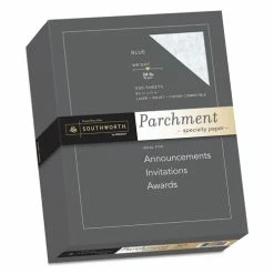 Parchment Specialty Paper, 24 Lb, 8.5 X 11, Blue, 500/Ream
