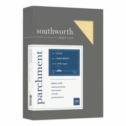 Parchment Specialty Paper, 24 Lb, 8.5 X 11, Gold, 500/Ream