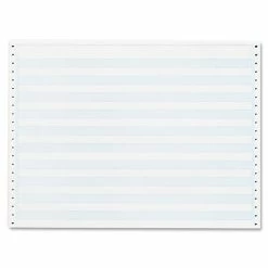 Computer Paper, 1/2" Blue Bar, 20 Lb, 14-7/8"x11", 2400/Carton
