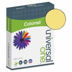Universal Deluxe Colored Paper, 20lb, 8.5 X 11, Goldenrod, 500/Ream
