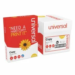Universal Copy Paper Convenience Carton, 92 Bright, 20lb, 8.5 X 11, White, 500 Sheets/Ream, 5 Reams/Carton