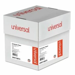 Universal Printout Paper, 3-Part, 15lb, 9.5 X 11, White/Canary/Pink, 1, 200/Carton