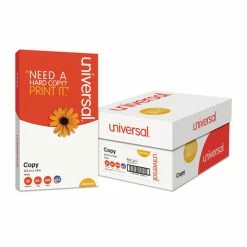 Universal Copy Paper, 92 Bright, 20lb, 8.5 X 14, White, 500 Sheets/Ream, 10 Reams/Carton
