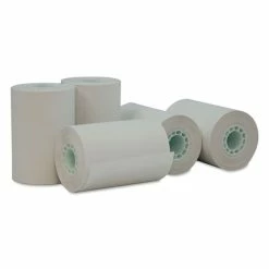 Universal Direct Thermal Print Paper Rolls, 0.5" Core, 2.25" X 55 Ft, White, 50/Carton