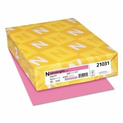 Color Paper, 24 Lb, 8.5 X 11, Pulsar Pink, 500/Ream