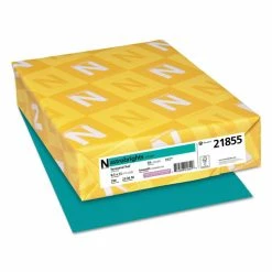 Color Cardstock, 65 Lb, 8.5 X 11, Terrestrial Teal, 250/Pack