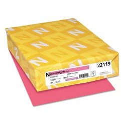 Color Paper, 24 Lb, 8.5 X 11, Plasma Pink, 500/Ream