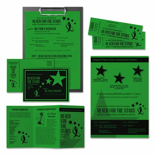 Color Cardstock, 65 Lb, 8.5 X 11, Gamma Green, 250/Pack - Image 3