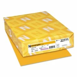 Color Cardstock, 65 Lb, 8.5 X 11, Galaxy Gold, 250/Pack