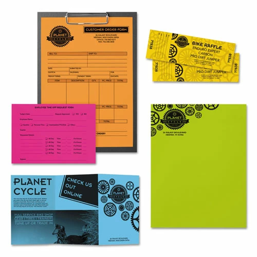 Color Paper -"Bright" Assortment, 24lb, 8.5 X 11, Assorted Bright Colors, 500/Ream - Image 5