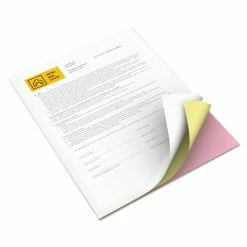 Vitality Multipurpose Carbonless 3-Part Paper, 8.5 X 11, Canary/Pink/White, 5, 010/Carton